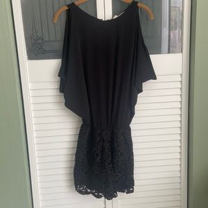 Boston Proper | Black lace Romper | XXS